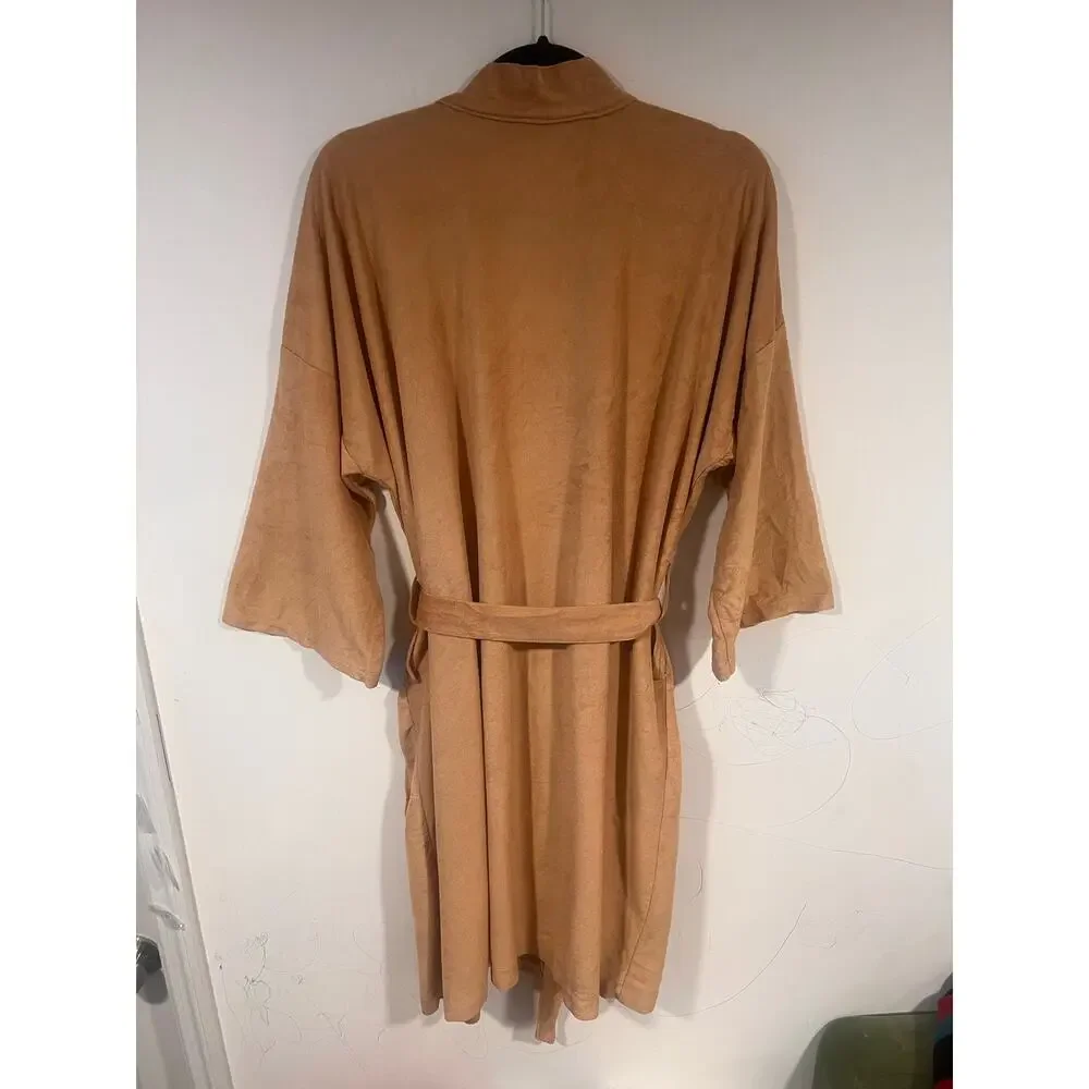 Vintage Enro Idle Hour Tan Terry Cloth Belted Robe One Size